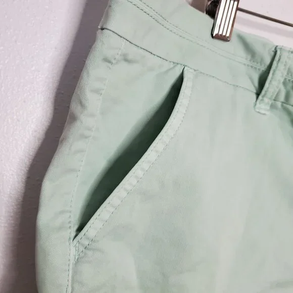 American Eagle Outfitters Womens Stretch Mint Green Chino Shorts Size 18 - Picture 2 of 9